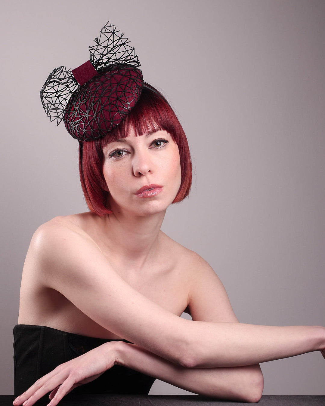 Burgundy and Black Fascinators (The Autumn Alternative to Wearing Black)