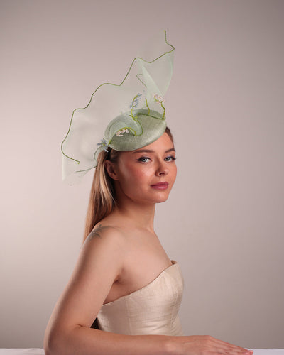 What Colour Fascinator with Green Dress?