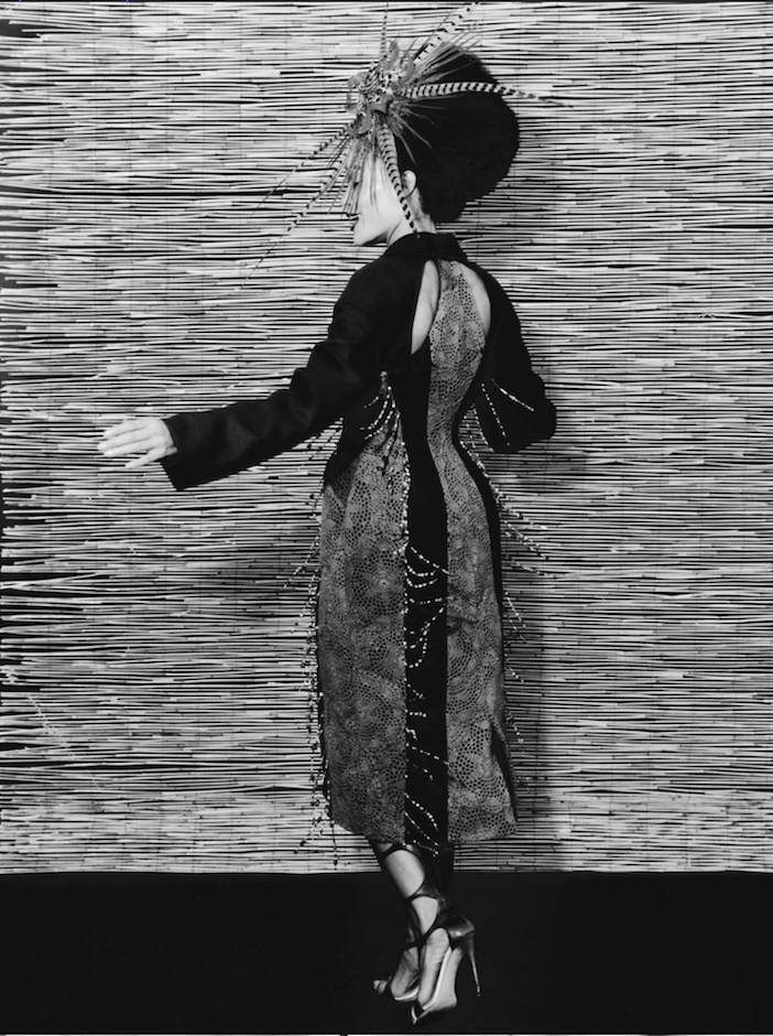 Cassie Clare wearing Merve Bayindir archive hats for 82K Magazine