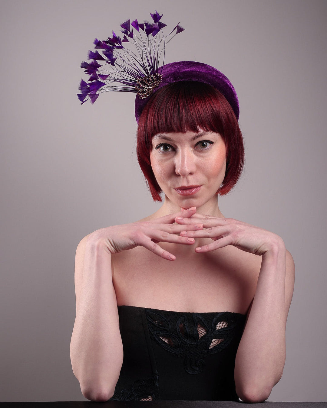 Lilac and Purple Fascinators (Lavender to Deep Plum, Hand-Made in London)