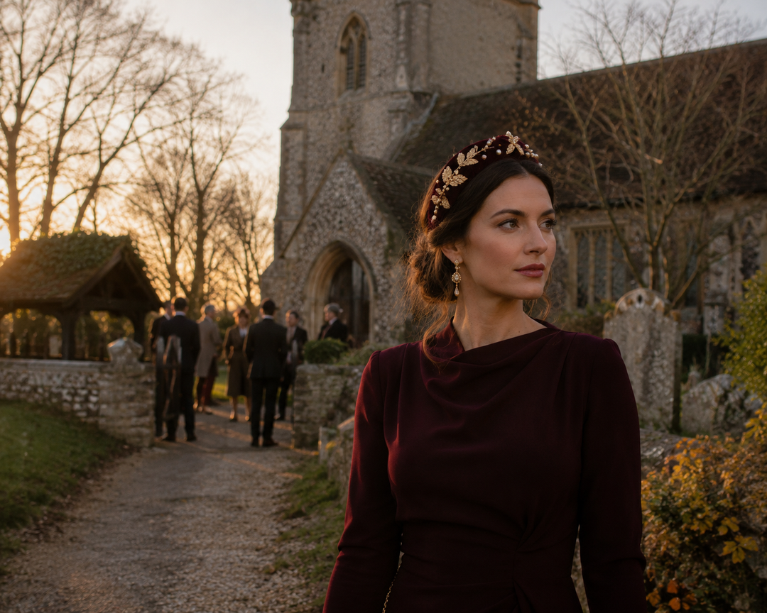 Burgundy Fascinators for Weddings (A Guest's Colour, Not a Theme)