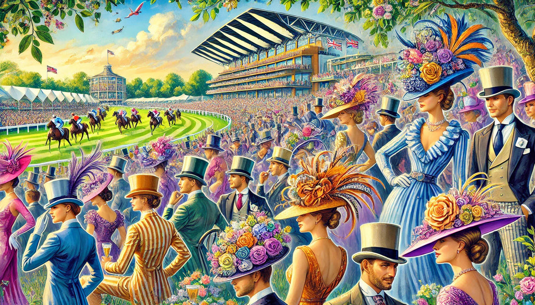 people with extravagant hats in royal ascot